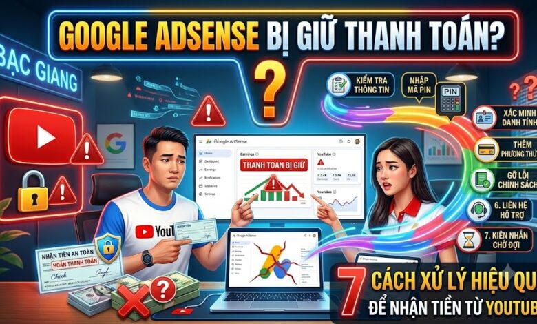 Google AdSense bị giữ thanh toán là lỗi khiến nhiều YouTuber không thể nhận doanh thu đúng hạn. Tìm hiểu nguyên nhân phổ biến và cách xử lý từ xác minh danh tính, mã PIN đến khai báo thuế.