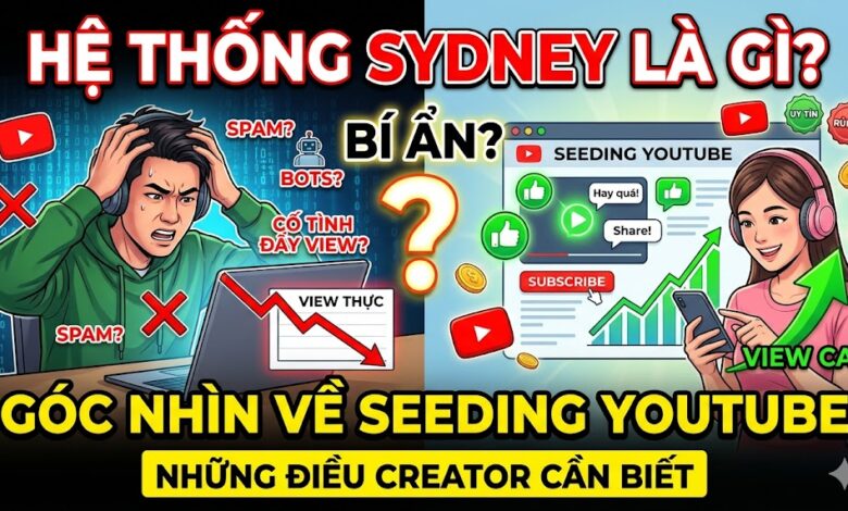 Tìm hiểu hệ thống Sydney là gì, cách các mô hình seeding YouTube hoạt động và những lưu ý quan trọng để phát triển kênh bền vững theo chính sách của YouTube.