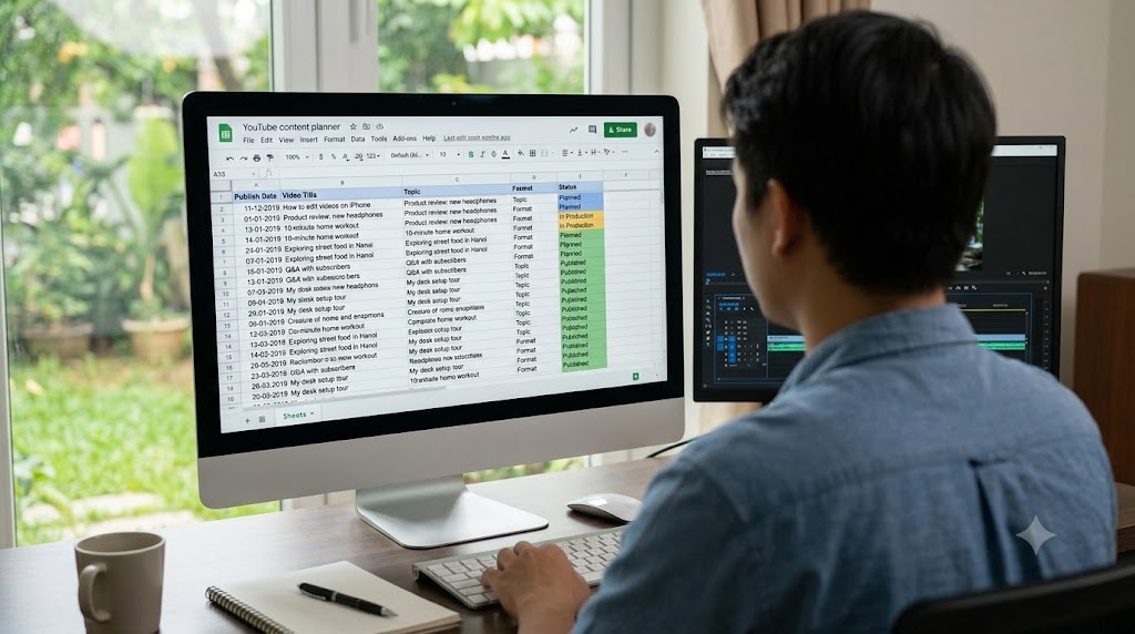 lập kế hoạch nội dung YouTube để không nhảy ngách liên tục