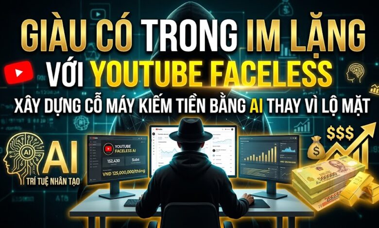 Muốn kiếm tiền từ YouTube mà không cần nổi tiếng? Khám phá tư duy, quy trình và chiến lược xây dựng kênh YouTube Faceless bằng AI theo mô hình hệ thống bền vững.