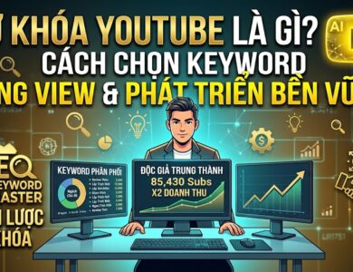 Tìm hiểu cách chọn từ khóa YouTube theo tư duy SEO hiện đại: từ khóa người dùng, từ khóa lý tưởng, cấu trúc phễu ngược và chiến lược kết hợp giúp kênh tăng trưởng bền vững.
