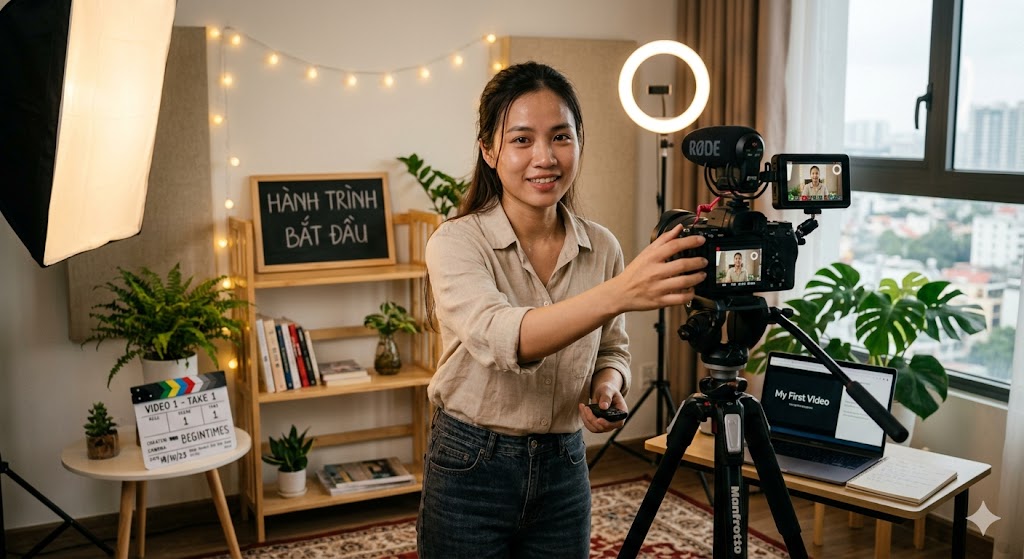 bắt đầu làm video YouTube đầu tiên và giữ lời hứa với bản thân