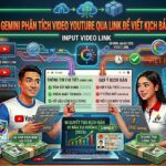 Hướng dẫn sử dụng Gemini để phân tích video YouTube qua đường link, nghiên cứu cấu trúc nội dung và phong cách trình bày nhằm xây dựng kịch bản nguyên bản, chất lượng.