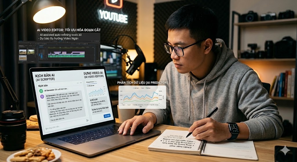 ứng dụng ai vào youtube kiếm tiền