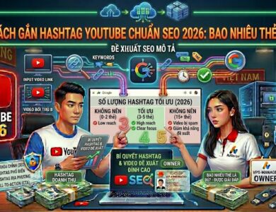 Hướng dẫn cách gắn hashtag YouTube đúng cách để hỗ trợ SEO, tăng khả năng khám phá video và kết hợp hiệu quả với tiêu đề, mô tả và từ khóa.