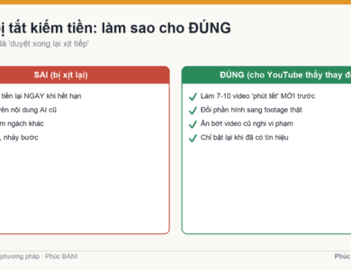 Cách đúng và cách sai khi khôi phục kênh bị tắt kiếm tiền