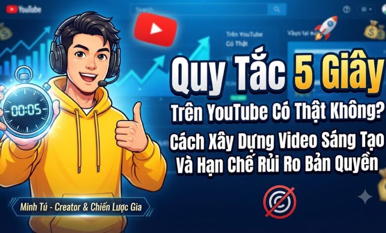 "Quy Tắc 5 Giây" Trên YouTube Có Thật Không? Cách Xây Dựng Video Sáng Tạo Và Hạn Chế Rủi Ro Bản Quyền