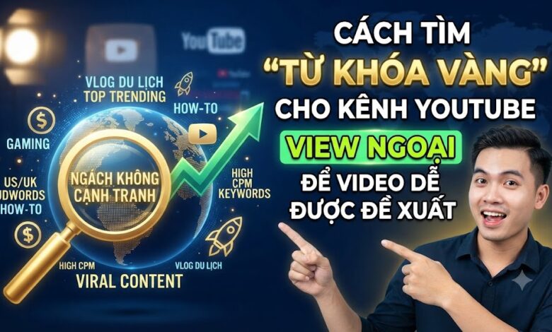 Cách Tìm "Từ Khóa Vàng" Cho Kênh YouTube View Ngoại Để Video Dễ Được Đề Xuất