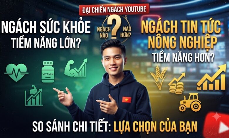 So sánh ngách Sức khỏe và Tin tức nông nghiệp trên YouTube: Ngách nào có tiềm năng hơn?