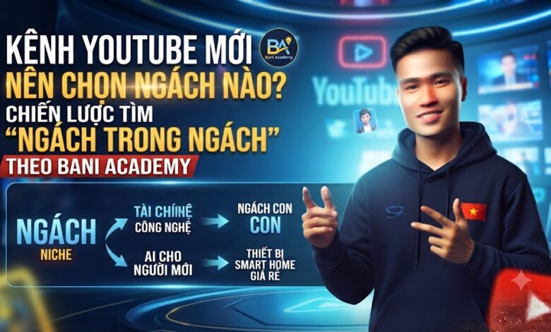 Kênh YouTube mới nên chọn ngách nào? Chiến lược tìm "ngách trong ngách" theo Bani Academy"