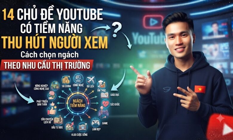 14 chủ đề YouTube có tiềm năng thu hút người xem: Cách chọn ngách theo nhu cầu thị trường