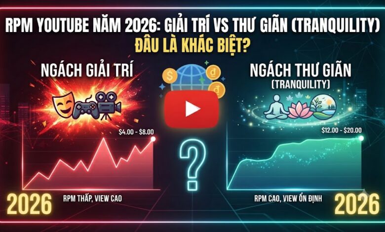 RPM YouTube Ngách Giải Trí Và Ngách Thư Giãn (Tranquility): Đâu Là Khác Biệt Trong Năm 2026?