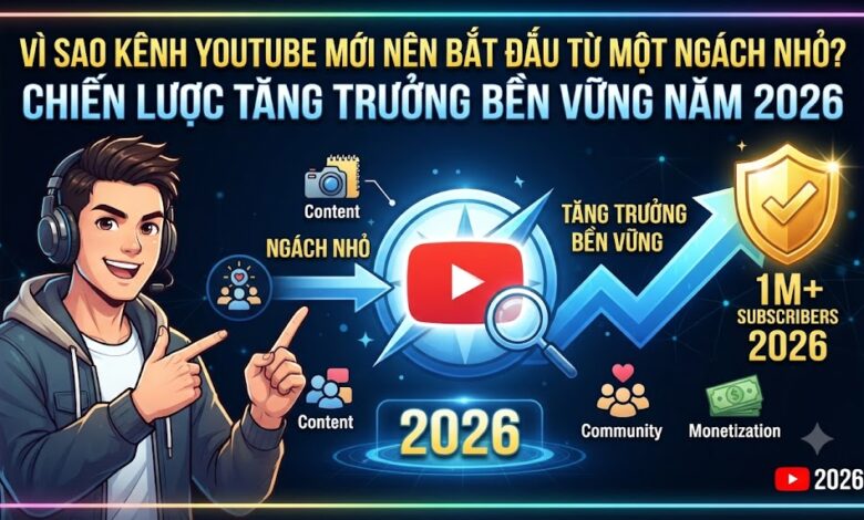 Vì Sao Kênh YouTube Mới Nên Bắt Đầu Từ Một Ngách Nhỏ? Chiến Lược Tăng Trưởng Bền Vững Năm 2026