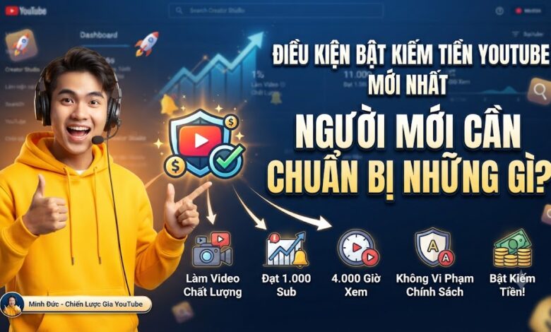 Điều Kiện Bật Kiếm Tiền YouTube Mới Nhất: Người Mới Cần Chuẩn Bị Những Gì?