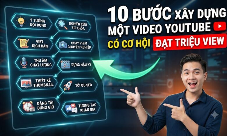 10 Bước Xây Dựng Một Video YouTube Có Cơ Hội Đạt Triệu View