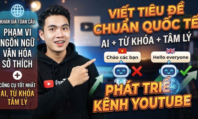 Công Cụ Giúp Viết Tiêu Đề YouTube Chuẩn Khán Giả Quốc Tế: AI, Từ Khóa Và Tâm Lý Người Xem