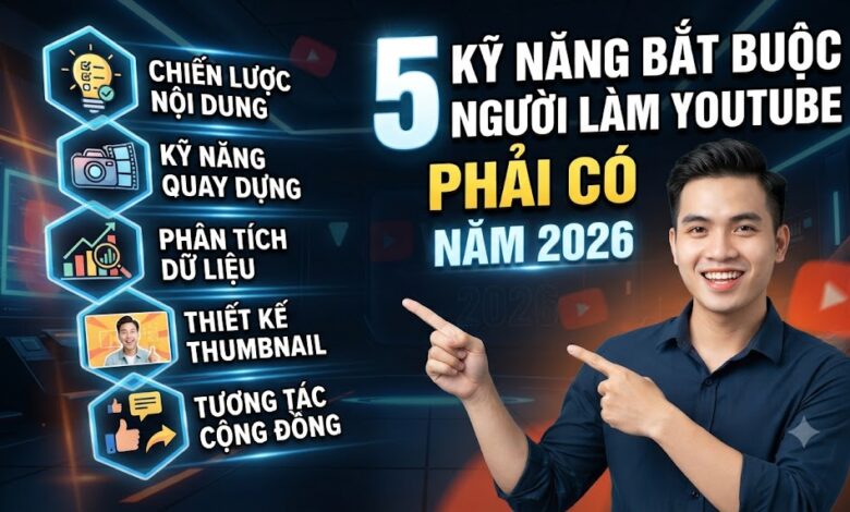 5 Kỹ Năng Bắt Buộc Người Làm YouTube Phải Có Năm 2026