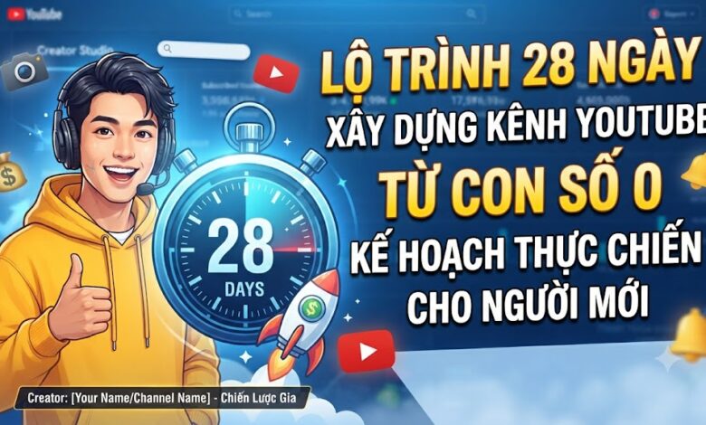 Lộ Trình 28 Ngày Xây Dựng Kênh YouTube Từ Con Số 0: Kế Hoạch Thực Chiến Cho Người Mới
