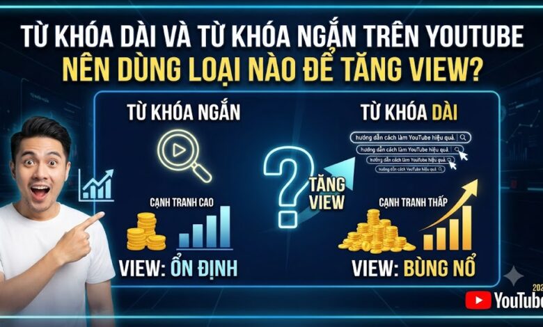 Từ Khóa Dài Và Từ Khóa Ngắn Trên YouTube: Nên Dùng Loại Nào Để Tăng View?