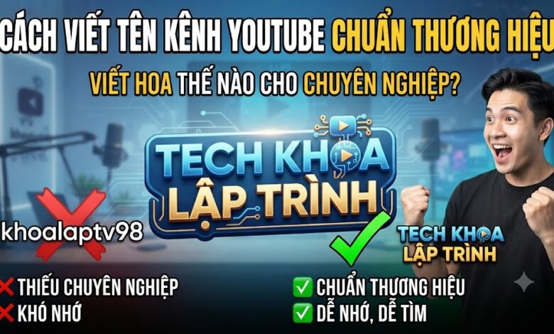 Cách Viết Tên Kênh YouTube Chuẩn Thương Hiệu: Viết Hoa Thế Nào Cho Chuyên Nghiệp?