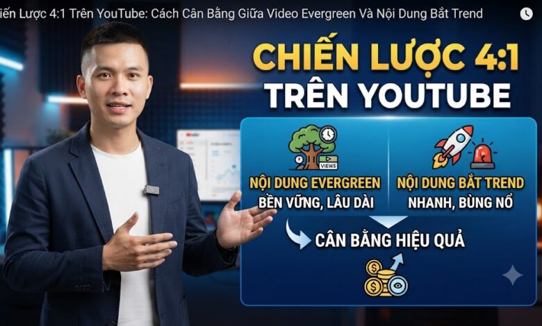 Chiến Lược 4:1 Trên YouTube: Cách Cân Bằng Giữa Video Evergreen Và Nội Dung Bắt Trend