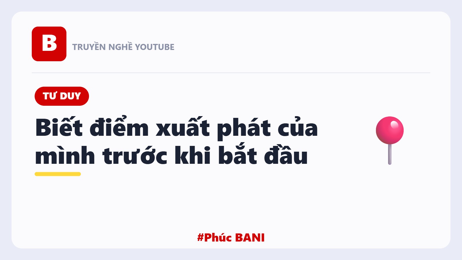 Biết Điểm Xuất Phát Của Mình Trước Khi Làm YouTube