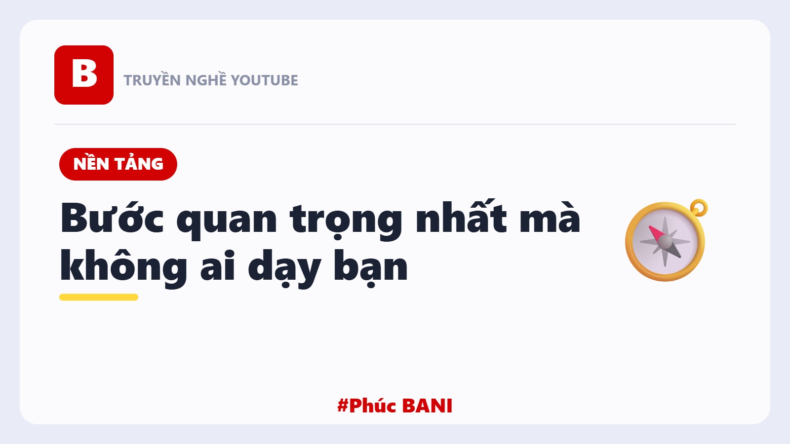 Bước Quan Trọng Nhất Làm YouTube Mà KHÔNG AI Dạy Bạn