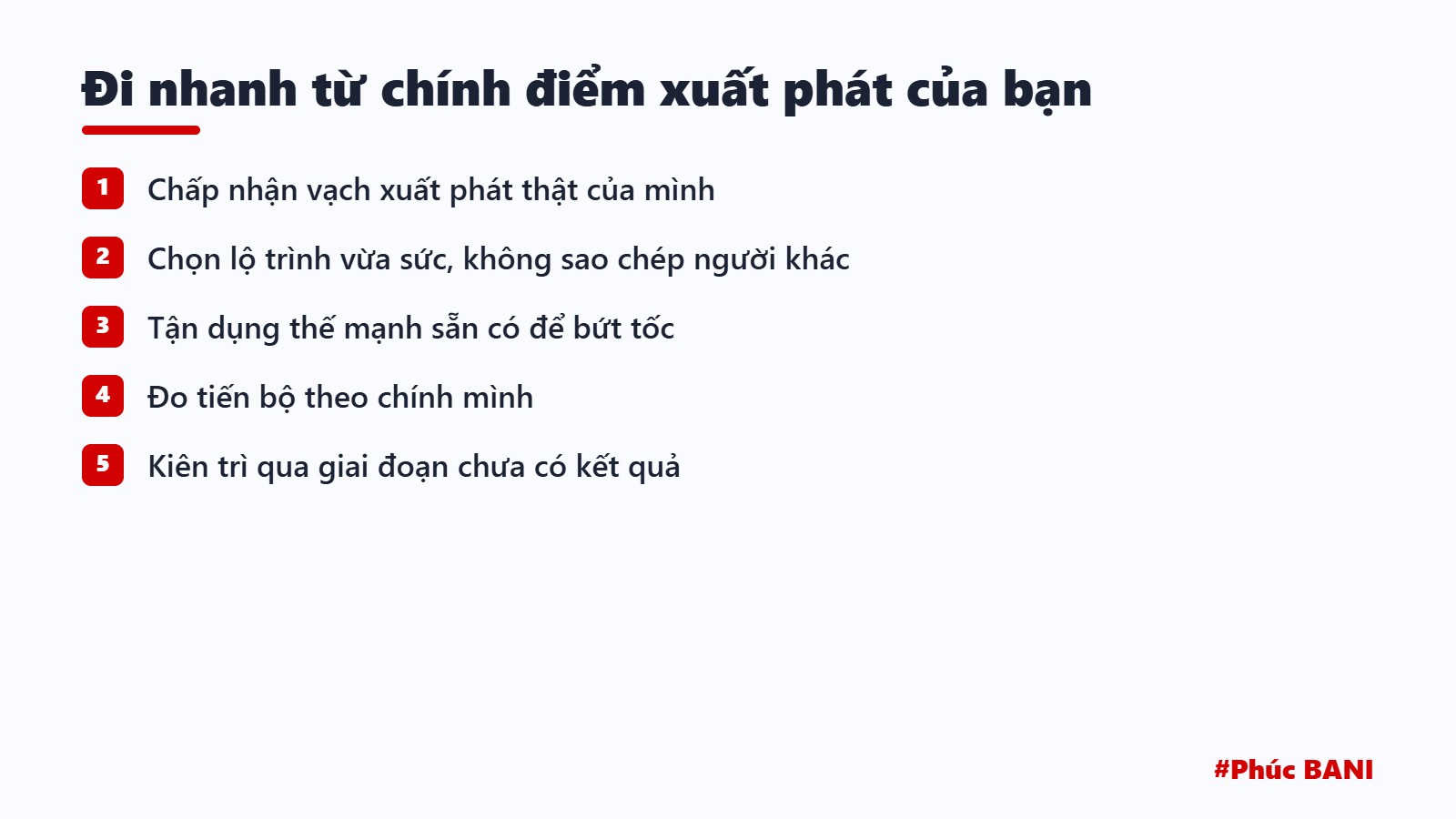 Đi nhanh từ chính điểm xuất phát của bạn