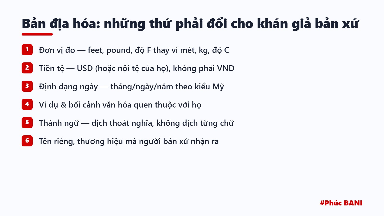 Bản địa hóa: những thứ phải đổi cho khán giả bản xứ
