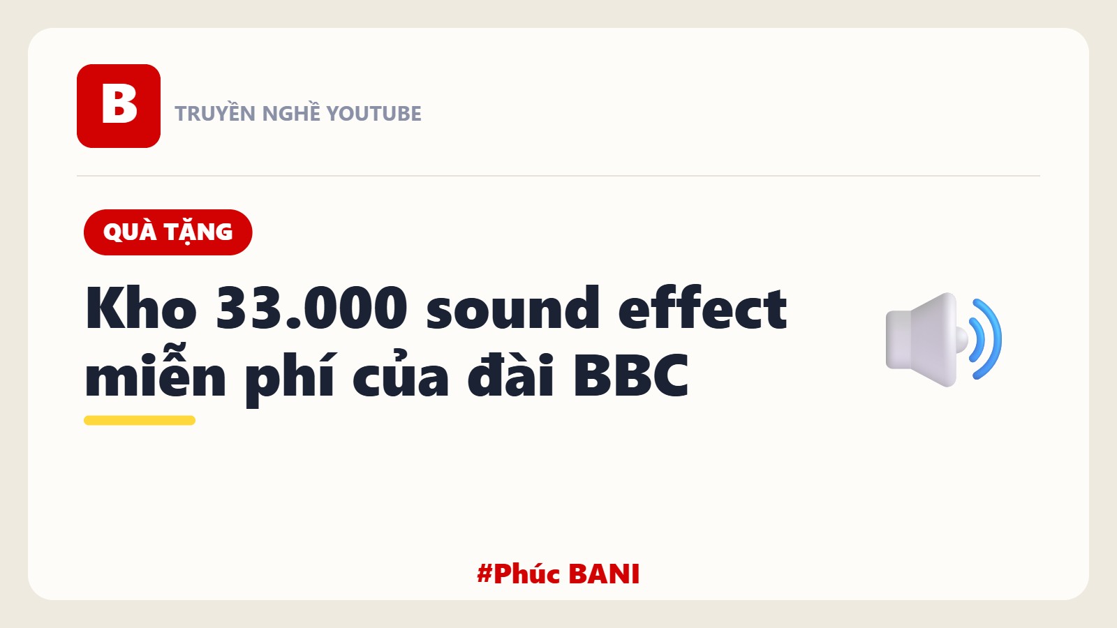 Quà Tặng: Kho 33.000 Sound Effect Của Đài BBC — Cách Dùng & Ranh Giới Giấy Phép