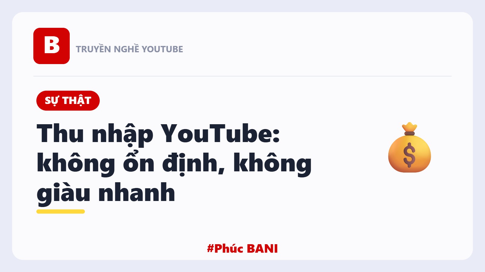 Sự Thật Về Thu Nhập YouTube: Không Ổn Định, Không Giàu Nhanh, Nhưng…